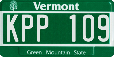 VT license plate KPP109