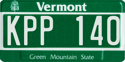 VT license plate KPP140