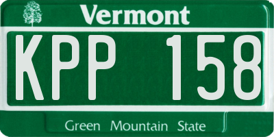 VT license plate KPP158
