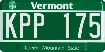 VT license plate KPP175