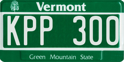 VT license plate KPP300