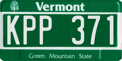 VT license plate KPP371