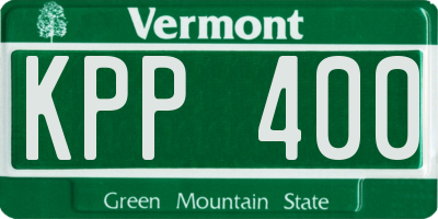VT license plate KPP400