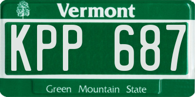VT license plate KPP687