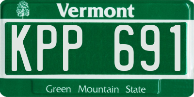 VT license plate KPP691