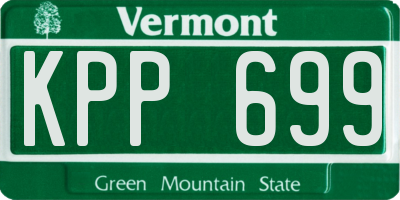 VT license plate KPP699