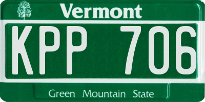 VT license plate KPP706