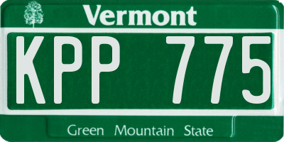 VT license plate KPP775
