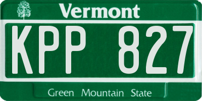VT license plate KPP827