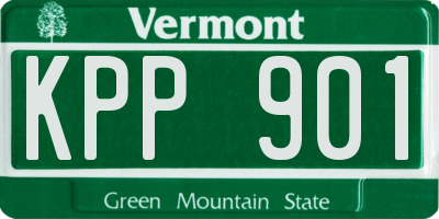 VT license plate KPP901