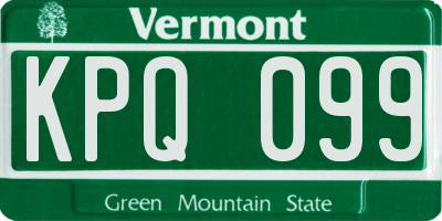 VT license plate KPQ099