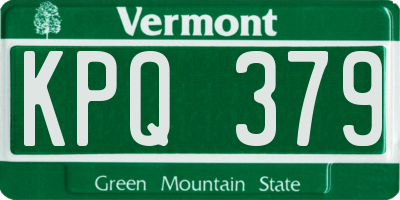VT license plate KPQ379