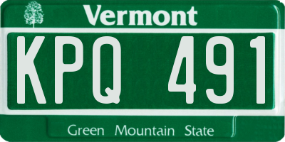 VT license plate KPQ491