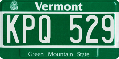 VT license plate KPQ529
