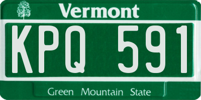 VT license plate KPQ591