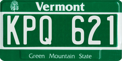 VT license plate KPQ621