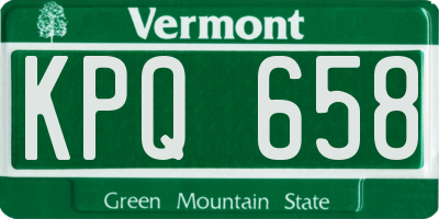 VT license plate KPQ658