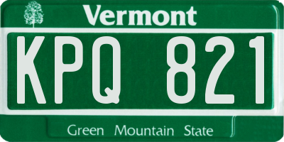 VT license plate KPQ821