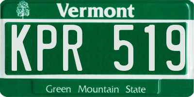 VT license plate KPR519