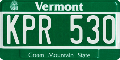 VT license plate KPR530