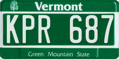 VT license plate KPR687