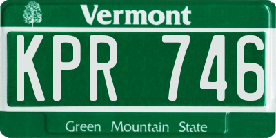 VT license plate KPR746