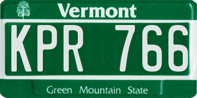 VT license plate KPR766