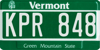 VT license plate KPR848