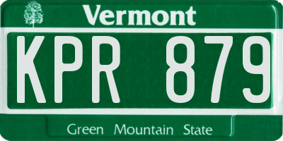 VT license plate KPR879