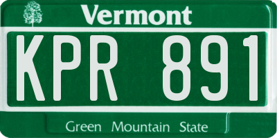 VT license plate KPR891