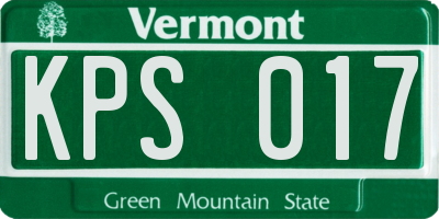 VT license plate KPS017