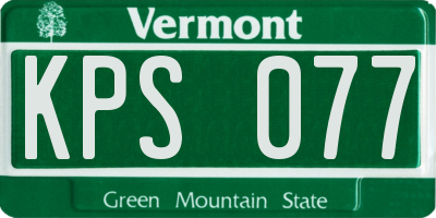 VT license plate KPS077