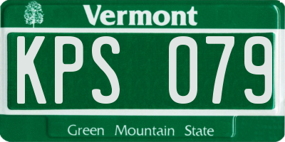 VT license plate KPS079