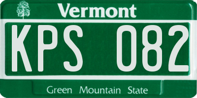 VT license plate KPS082