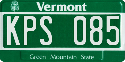 VT license plate KPS085