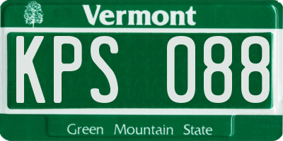 VT license plate KPS088