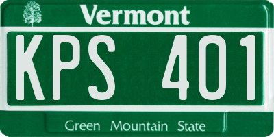 VT license plate KPS401