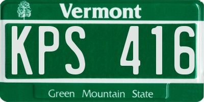 VT license plate KPS416