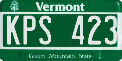 VT license plate KPS423