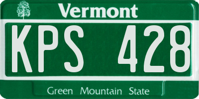 VT license plate KPS428