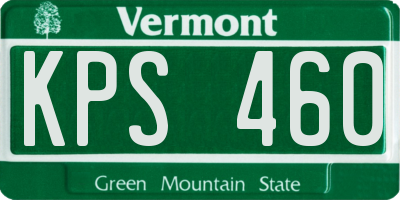 VT license plate KPS460