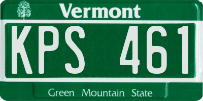VT license plate KPS461