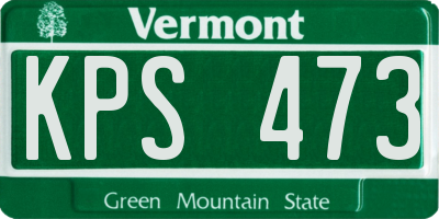 VT license plate KPS473
