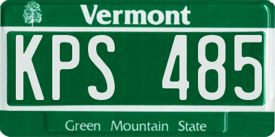 VT license plate KPS485