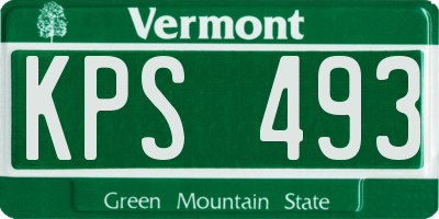 VT license plate KPS493