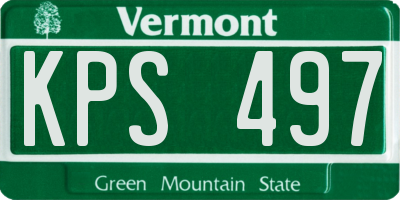 VT license plate KPS497