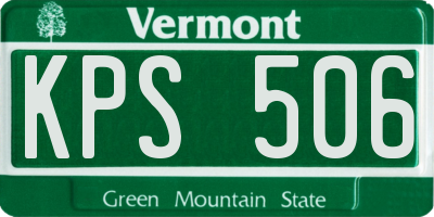 VT license plate KPS506