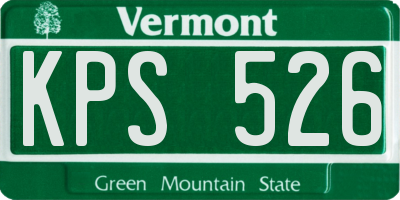 VT license plate KPS526