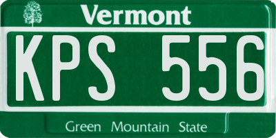 VT license plate KPS556