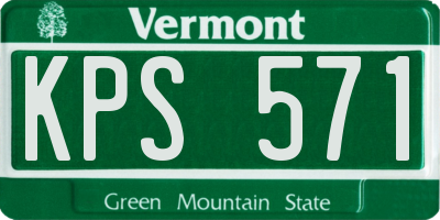 VT license plate KPS571